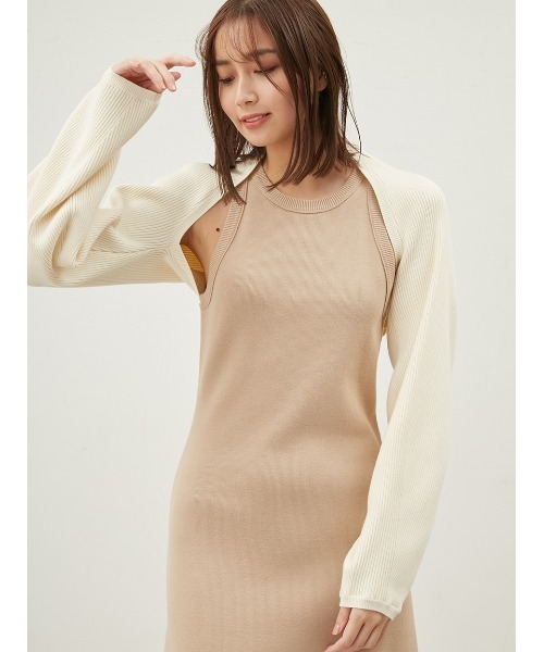 Mila Owen（ミラオーウェン）の「フォルムスリーブニットボレロ