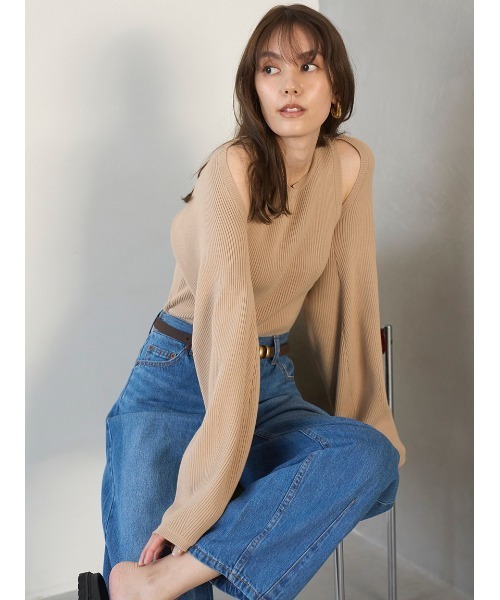 M*B様 MECRE ボリュームスリーブニットボレロ 新品タグ付 超レア¥198 Mila Owen（ミラオーウェン）の「フォルムスリーブニットボレロ