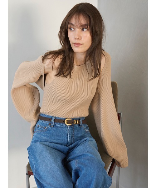 Mila Owen（ミラオーウェン）の「フォルムスリーブニットボレロ