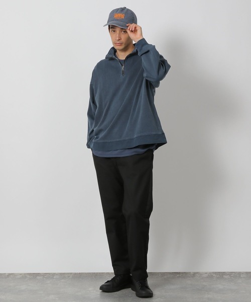 LAKOLE（ラコレ）の「ウォッシュドハーフZIP / 287577（スウェット・メンズ・チャコール/アイボリー/ネイビー・MEDIUM/LARGE）」の21枚目の写真