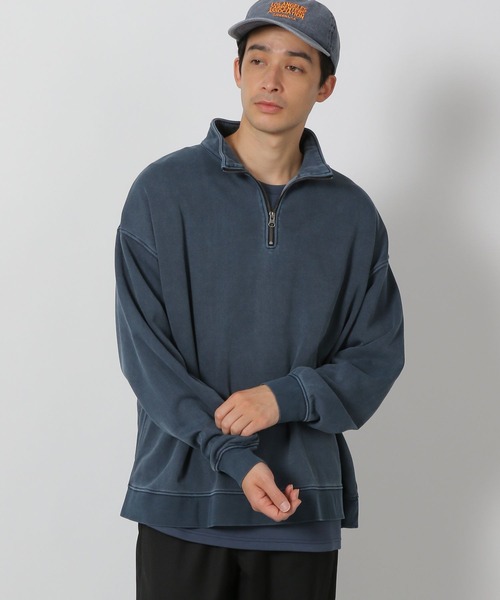 LAKOLE（ラコレ）の「ウォッシュドハーフZIP / 287577（スウェット・メンズ・チャコール/アイボリー/ネイビー・MEDIUM/LARGE）」の20枚目の写真