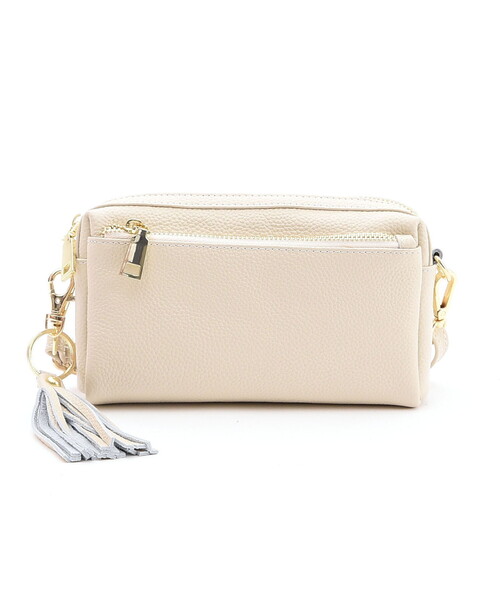 COOCO（クーコ）の「【牛革】シュリンクレザー横型ミニショルダーバッグ（ショルダーバッグ・レディース・シルバー/グレー/ブルー/オフホワイト/ブラウン系1/ライトピンク/レッド系/ブラック/パープル/グリーン/ブラウン・FREE）」の18枚目の写真