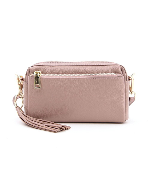 COOCO（クーコ）の「【牛革】シュリンクレザー横型ミニショルダーバッグ（ショルダーバッグ・レディース・シルバー/グレー/ブルー/オフホワイト/ブラウン系1/ライトピンク/レッド系/ブラック/パープル/グリーン/ブラウン・FREE）」の22枚目の写真