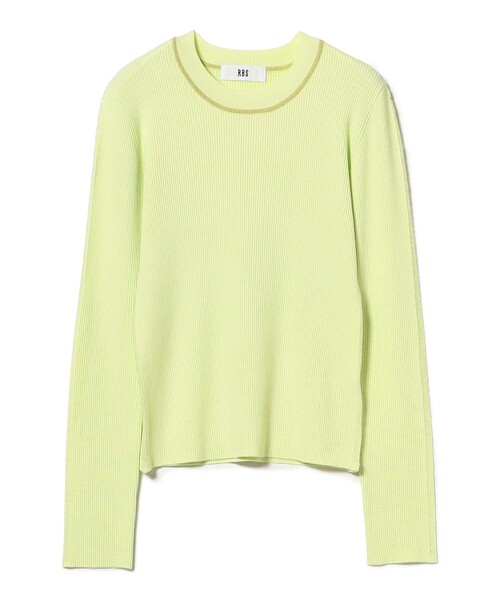 Ray BEAMS(レイビームス)の「RBS / リブ ハリヌキ ライン クルーネック トップス(ニット/セーター・レディース・ミント・ONE SIZE)」の5枚目の写真