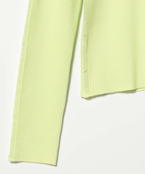 Ray BEAMS(レイビームス)の「RBS / リブ ハリヌキ ライン クルーネック トップス(ニット/セーター・レディース・ミント・ONE SIZE)」の7枚目の写真