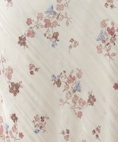 ME COUTURE（ミークチュール）の「ラメストライプブーケスカート（スカート・レディース・ピンク/アイボリー・1/0）」の6枚目の写真