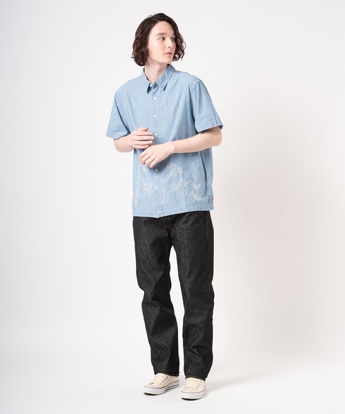 Levi’s◆半袖シャツ/XS/コットン/YLW/無地/PC9-A2101-0000 セール】Levi's/リーバイス ボックスシルエット クロップド T