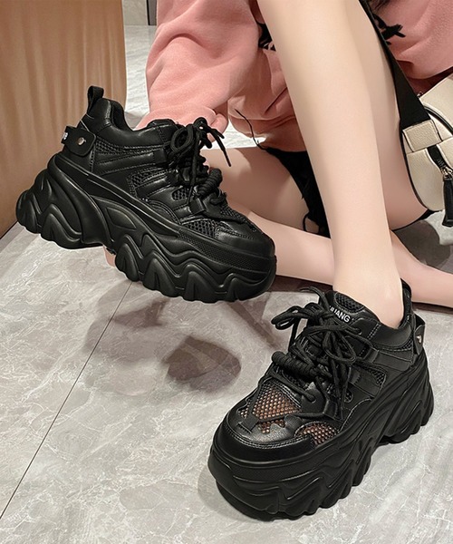 Lace Ladies(レースレディース)の「厚底 シューパーツ ボリューム アグリー ダッド スニーカー(スニーカー・レディース・ブラック/アイボリー/ピンク・22.5cm/23cm/23.5cm/24cm/24.5cm)」の19枚目の写真