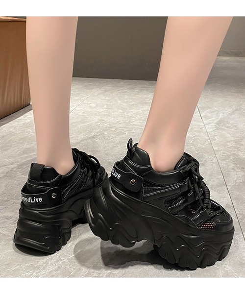 Lace Ladies(レースレディース)の「厚底 シューパーツ ボリューム アグリー ダッド スニーカー(スニーカー・レディース・ブラック/アイボリー/ピンク・22.5cm/23cm/23.5cm/24cm/24.5cm)」の21枚目の写真