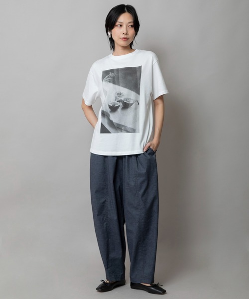 Munich(ミューニック)の「フォトプリントTシャツ(Tシャツ/カットソー・レディース・ホワイト/グレー/ベージュ・FREE)」の22枚目の写真