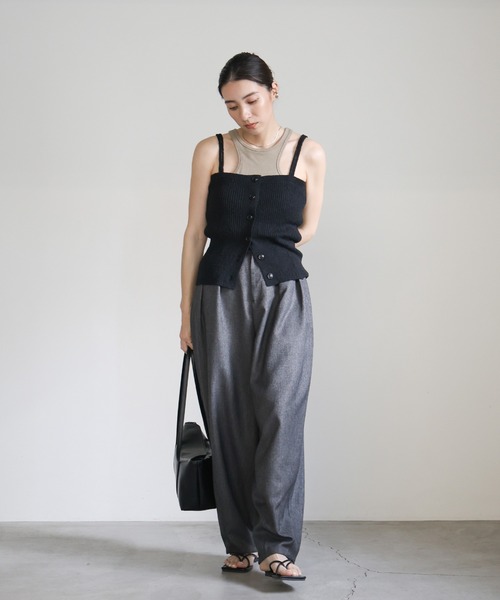 select MOCA(セレクトモカ)の「ダブルストラップサマーニットビスチェ(ベスト・レディース・ベージュ/ネイビー/ブラック・FREE)」の19枚目の写真