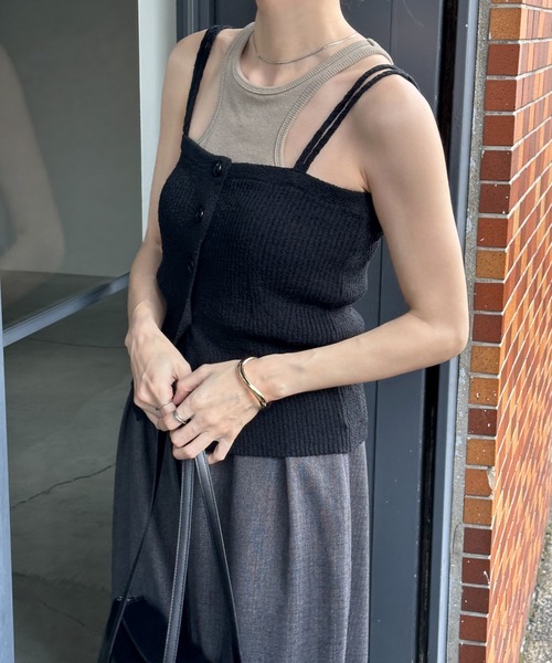ダブルストラップサマーニットビスチェ（ベスト）｜select MOCA