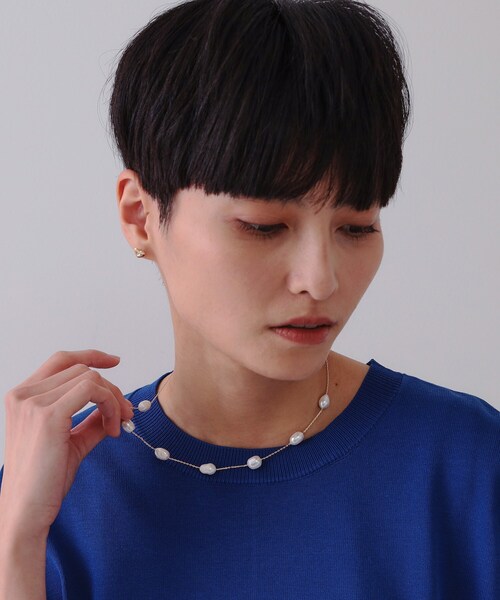 OPAQUE.CLIP（オペークドットクリップ）の「◆淡水パール×チェーンネックレス（ネックレス・レディース・ゴールド/シルバー・00）」の2枚目の写真