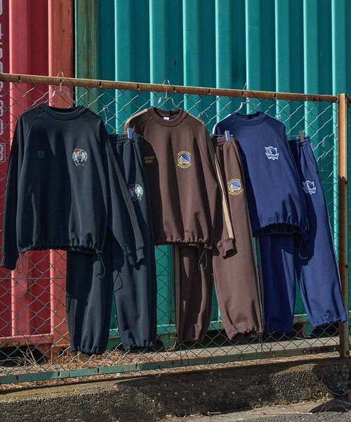 セール】NBA/エヌビーエー 別注 セットアップ ワッペン刺繍 サイド