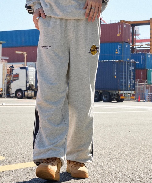 NBA/エヌビーエー 別注 セットアップ ワッペン刺繍 サイドライン