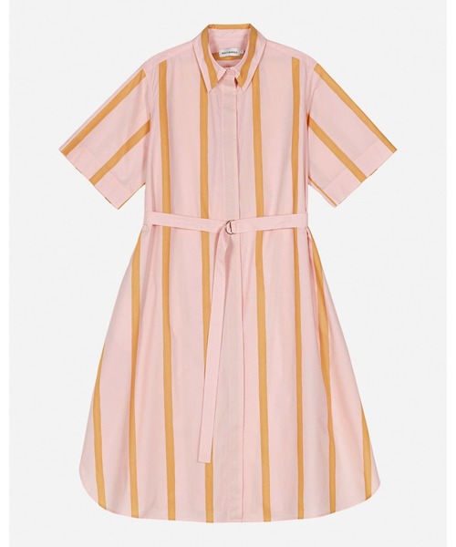 marimekko◆Paperi Puhveli コットン シャツ ワンピース セール】Paperi Puhveli / dress（ワンピース）｜marimekko