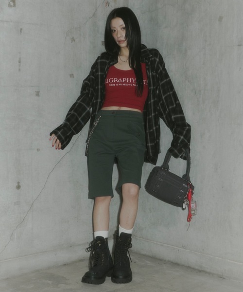 DTYYPE（ドタイプ）の「ハトメミニボストンバッグ（ハンドバッグ・レディース・チャコールグレー/カモフラージュ・FREE）」の6枚目の写真