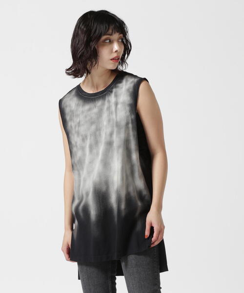 KMRii（ケムリ）の「KMRii/ケムリ/別注Black Shadow Cut/SGL（タンクトップ・レディース・ブラック・2）」の2枚目の写真