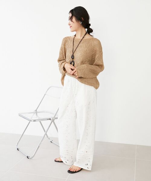 le.coeur blanc(ルクールブラン)の「TORRAZZO DONNAスパンコールニット(ニット/セーター・レディース・オフホワイト/キャメル・38)」の17枚目の写真