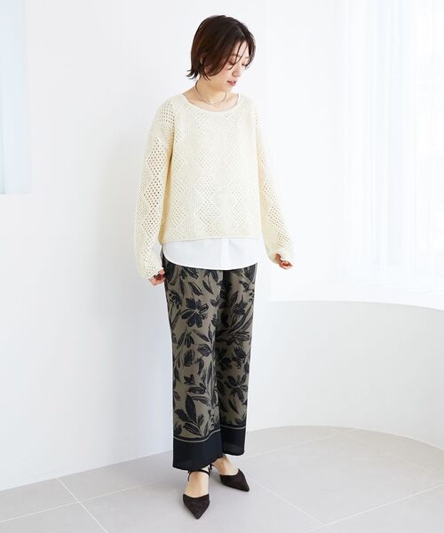 le.coeur blanc(ルクールブラン)の「TORRAZZO DONNAスパンコールニット(ニット/セーター・レディース・オフホワイト/キャメル・38)」の8枚目の写真