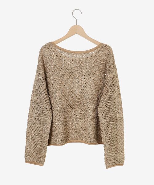 le.coeur blanc(ルクールブラン)の「TORRAZZO DONNAスパンコールニット(ニット/セーター・レディース・オフホワイト/キャメル・38)」の7枚目の写真