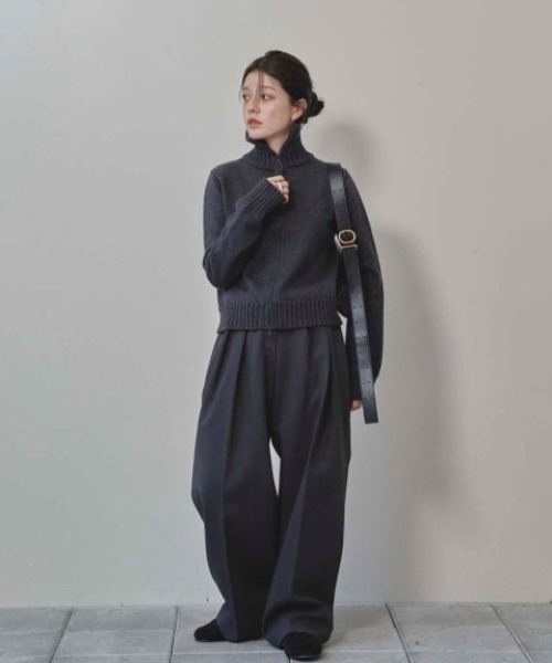 TODAYFUL/トゥデイフル】Compact Zip Knit/コンパクトジップニット