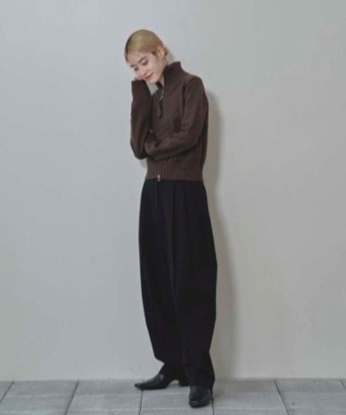 TODAYFUL/トゥデイフル】Compact Zip Knit/コンパクトジップニット