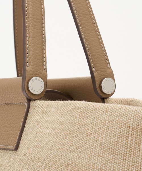IACUCCI（イアクッチ）の「ソルベット  M LINO/CERVO（トートバッグ・レディース・サンドベージュ/ネイビー・FREE）」の10枚目の写真
