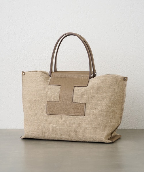 IACUCCI（イアクッチ）の「ソルベット  M LINO/CERVO（トートバッグ・レディース・サンドベージュ/ネイビー・FREE）」の6枚目の写真