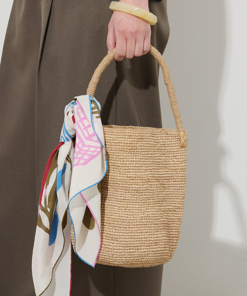MADE IN MADA(メイドインマダ)の「《追加》【MADE IN MADA /メイドインマダ】 NAIVO BAG:ハンドバッグ(かごバッグ・レディース・グレー/ベージュ・FREE)」の9枚目の写真