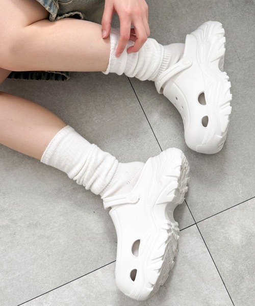 WEGO（ウィゴー）の「●WEGO/【25年春夏新作】厚底ラバーサンダル（サンダル・レディース・ホワイト系その他/ブラック系その他/ピンク/シルバー/ホワイト/ブラック/サックスブルー・SMALL/MEDIUM/LARGE）」の22枚目の写真