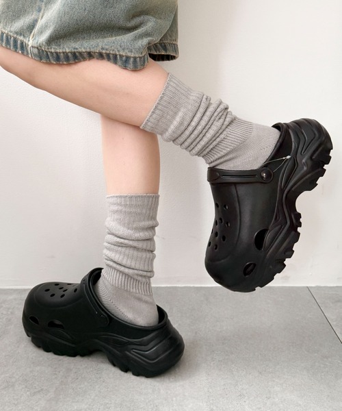 WEGO（ウィゴー）の「●WEGO/【25年春夏新作】厚底ラバーサンダル（サンダル・レディース・ホワイト系その他/ブラック系その他/ピンク/シルバー/ホワイト/ブラック/サックスブルー・SMALL/MEDIUM/LARGE）」の8枚目の写真