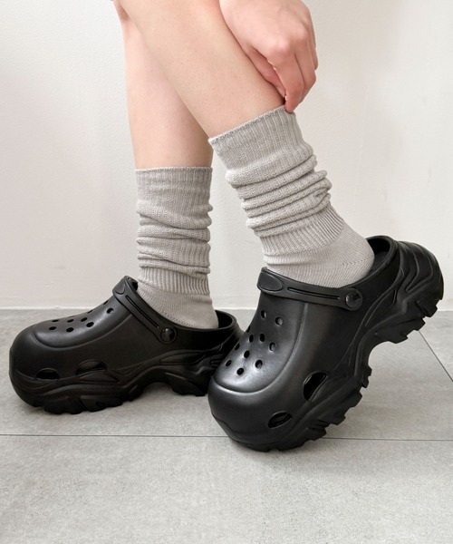 WEGO（ウィゴー）の「●WEGO/【25年春夏新作】厚底ラバーサンダル（サンダル・レディース・ホワイト系その他/ブラック系その他/ピンク/シルバー/ホワイト/ブラック/サックスブルー・SMALL/MEDIUM/LARGE）」の9枚目の写真