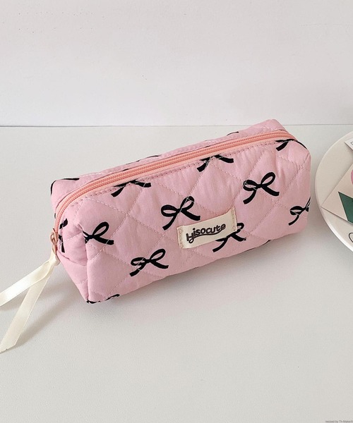 Liaa/リボン柄 ペンケース ポーチ A18550（ポーチ）｜tone（トーン）の