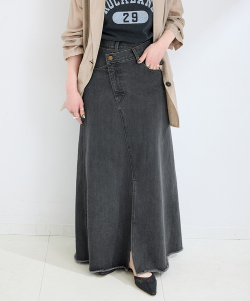 BC.STOCK DU JOUR ロングデニムスカート シルバー BC.STOCK DU JOUR ロングデニムスカート シルバー - メルカリ