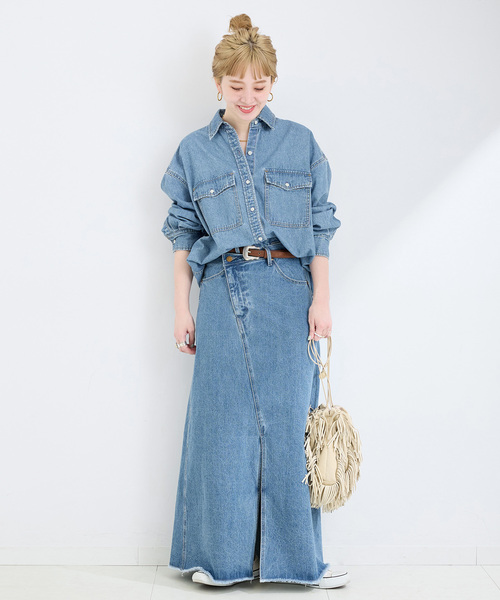 B.C STOCK（ベーセーストック）の「DU JOUR/デュ ジュール RODEO JEAN SKIRT（デニムスカート・レディース・ブルー系その他/ブラック・38/36）」の14枚目の写真