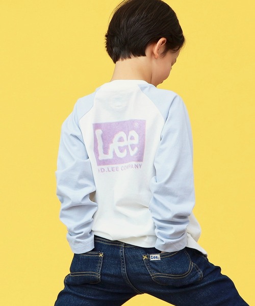 Lee（リー）の「Lee/リー【110-150cm】キッズ 【親子コーデ】バックプリント 長袖Tシャツ/オーバーラッププリント（Tシャツ/カットソー・キッズ・ホワイト/ブラック/ホワイト系その他・110/120/130/140/150）」の3枚目の写真
