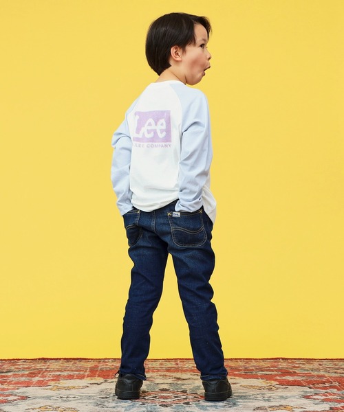 Lee（リー）の「Lee/リー【110-150cm】キッズ 【親子コーデ】バックプリント 長袖Tシャツ/オーバーラッププリント（Tシャツ/カットソー・キッズ・ホワイト/ブラック/ホワイト系その他・110/120/130/140/150）」の22枚目の写真