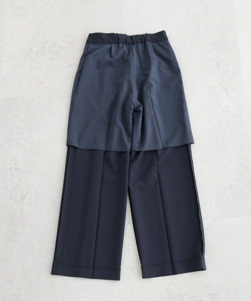 NANO universe（ナノユニバース）の「ライトファンクション タックセミワイドパンツ(セットアップ可)（スラックス・レディース・アイボリー/モカ/ダークネイビー・S/M）」の22枚目の写真