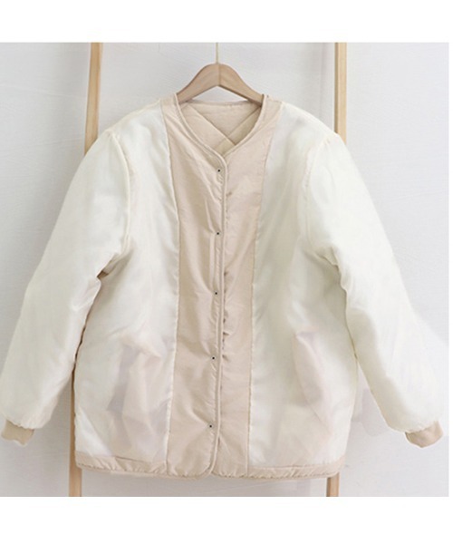 Miniministore(ミニミニストア)の「中綿 キルティングジャケット レディース(ダウンジャケット/コート・レディース・アイボリー/キャメル・FREE)」の19枚目の写真