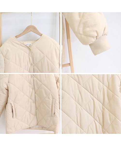 Miniministore(ミニミニストア)の「中綿 キルティングジャケット レディース(ダウンジャケット/コート・レディース・アイボリー/キャメル・FREE)」の20枚目の写真