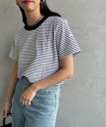 ORCIVAL | [ORCIVAL/オーシバル] クルーネック ボーダーリンガーTシャツ(Tシャツ/カットソー)