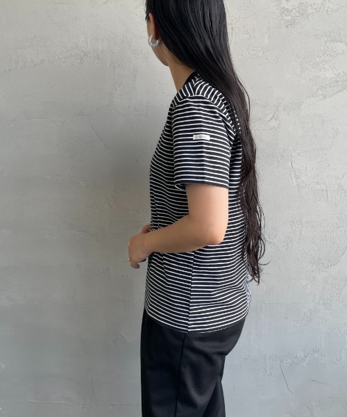 ORCIVAL（オーシバル）の「[ORCIVAL/オーシバル] クルーネック ボーダーリンガーTシャツ（Tシャツ/カットソー・レディース・レッド/ブラック/グレー/ホワイト・2）」の11枚目の写真