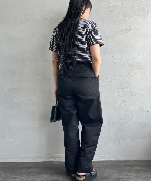 ORCIVAL（オーシバル）の「[ORCIVAL/オーシバル] クルーネック ボーダーリンガーTシャツ（Tシャツ/カットソー・レディース・レッド/ブラック/グレー/ホワイト・2）」の9枚目の写真