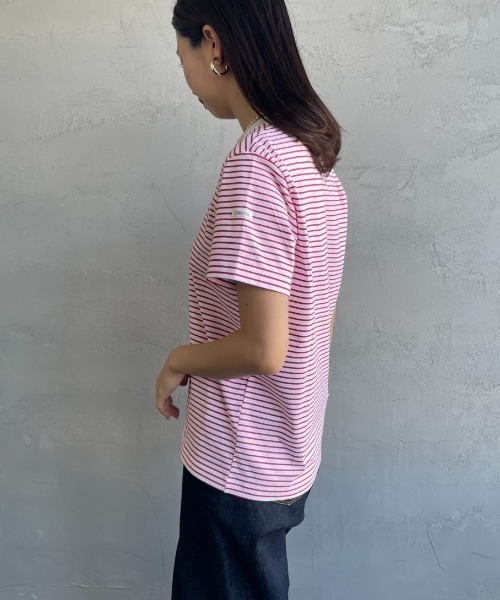 ORCIVAL（オーシバル）の「[ORCIVAL/オーシバル] クルーネック ボーダーリンガーTシャツ（Tシャツ/カットソー・レディース・レッド/ブラック/グレー/ホワイト・2）」の22枚目の写真