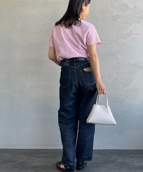 ORCIVAL（オーシバル）の「[ORCIVAL/オーシバル] クルーネック ボーダーリンガーTシャツ（Tシャツ/カットソー・レディース・レッド/ブラック/グレー/ホワイト・2）」の20枚目の写真