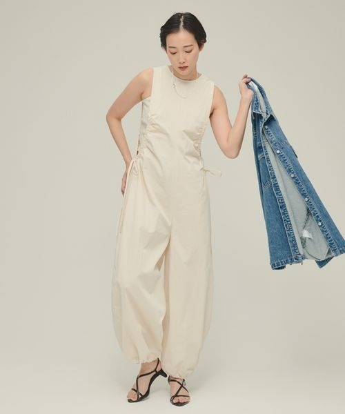 サロペット・オーバーオール・オールインワン eaphi linen like fringe salopette 格安販売の like linen eaphi fringe サロペット