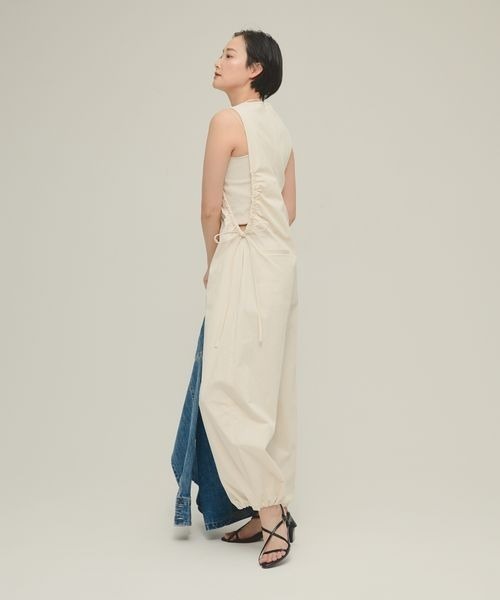 eL（エル）の「【eL】Side Open Salopette/329522（サロペット/オーバーオール・レディース・ブラック/オフホワイト・FREE）」の4枚目の写真