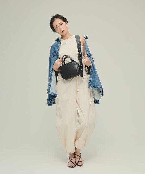 eL（エル）の「【eL】Side Open Salopette/329522（サロペット/オーバーオール・レディース・ブラック/オフホワイト・FREE）」の6枚目の写真