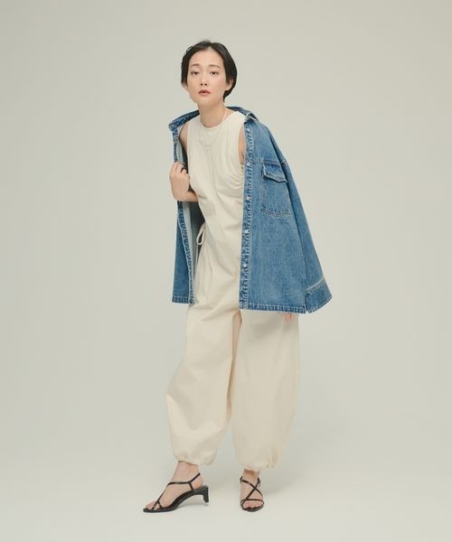 eL（エル）の「【eL】Side Open Salopette/329522（サロペット/オーバーオール・レディース・ブラック/オフホワイト・FREE）」の7枚目の写真